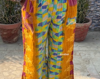 Kantha Pajama Pants Lots Of Pcs – Handcrafted Cotton Boho Floral Style Pants