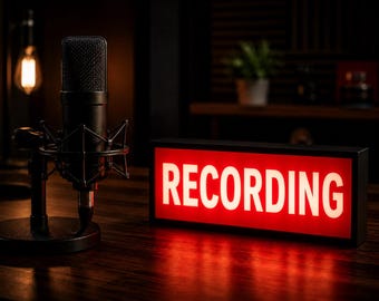 Opname-LED-bord | USB-lightbox voor podcaststudio | Streaming-installatielampje | YouTube TikTok-decor | Cadeau voor contentmaker