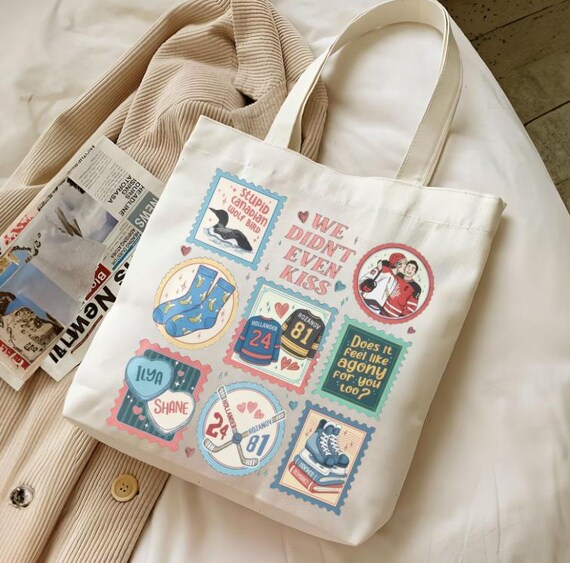 Heated Rivalry Connor & Ilya tote bag, Hockey Romance Fan tote bag, Hollander Rozanov LGBT Love tote bag