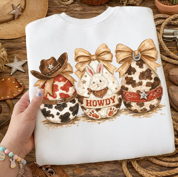 Comfort Colors® Howdy Easter Egg shirt, Easter shirt, Bunny Easter shirt, Western Easter shirt, Mama Easter shirt, Cowgirl Easter shirt