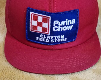 Vintage Purina Chow Clayton Feed Store Trucker hat