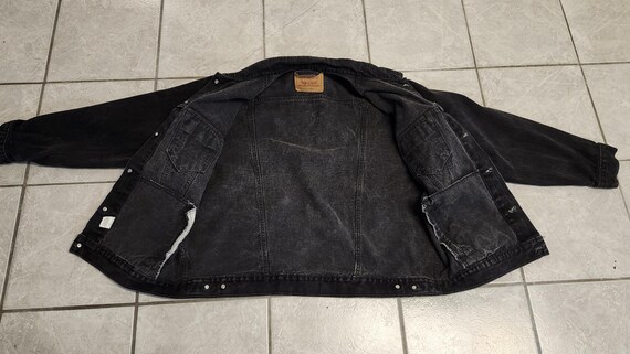 Vintage 90s Levi's Denim Jacket Black Size XL 70507-4… - Gem