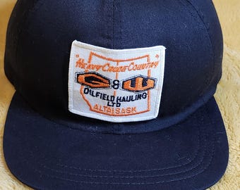 Vintage Heavy Crude Hauling snapback Trucker hat Oilfield