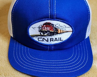 Vintage CN Rail snapback Trucker hat Victory Cap