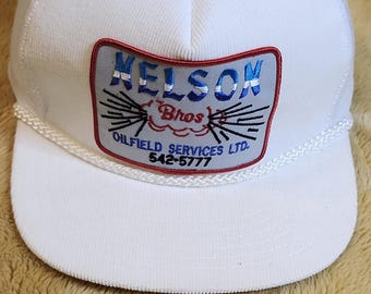 Vintage Nelson Bros Trucker hat Snapback vintage Oilfield