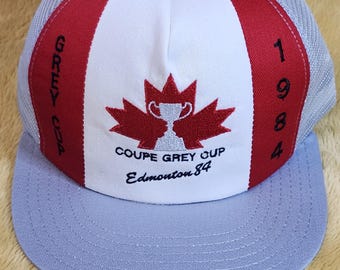 Vintage 1984 Grey Cup Edmonton Trucker hat