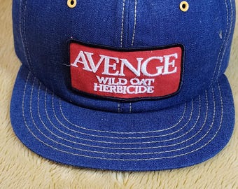Vintage Avenge Wild Oat Herbicide Trucker hat Snapback