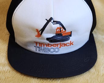 Vintage Timberjack Trucker hat Snapback  logging hat