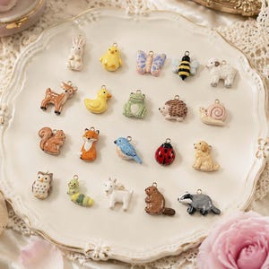 Breloque animal mignon, pendentif animal en émail, breloque bijou kawaii, breloque cadeau pour bracelet ou collier à faire soi-même