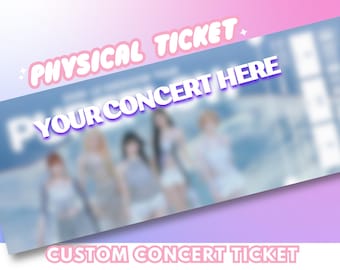 CUSTOM KPOP CONCERT Physical Souvenir Ticket | Physical Ticket and Customized Gift | Wild Tour