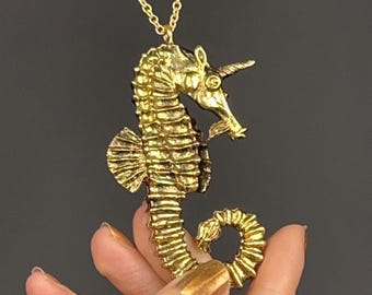 Sea Unicorn necklace - gold plated