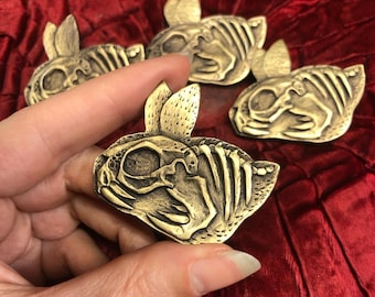 Killer Bunny Skeleton pin