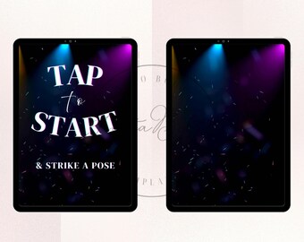 Photo Booth Tap-to-Start Screen – Silvester / Party-Thema | Digitaler Download
