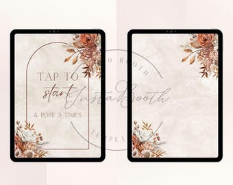 Hochzeit-Tippen zum Startbild | Boho Stand Vorlage für iPad Stands | Digitaler Download