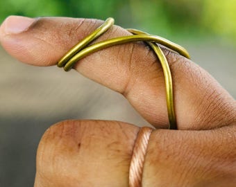 Adjustable Splint Arthritis Ring for Swan Neck, EDS & Hypermobility | Handmade Finger Deformity Support Splint Ring for Joint Pain Relief