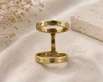 Anillo de plata de ley para férula de dedo en gatillo / Anillo ajustable para la artritis para el dolor de dedos y soporte articular. Joyería asequible para aliviar el dolor.