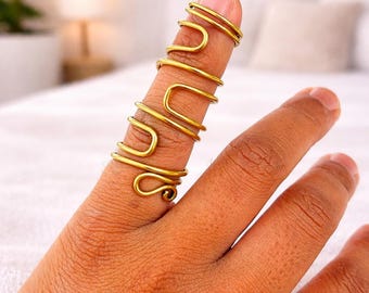 Adjustable Splint Arthritis Ring for Swan Neck, EDS & Hypermobility, Handmade Finger Deformity Support Splint Ring for Joint Pain Relief