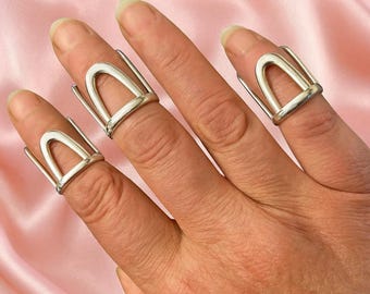 Arthritis Ring für Seitenabweichung, Verstellbarer Messing-, Bronze-, Titan- oder Silberschienenring, Mallet-Finger und EDS-Klammer