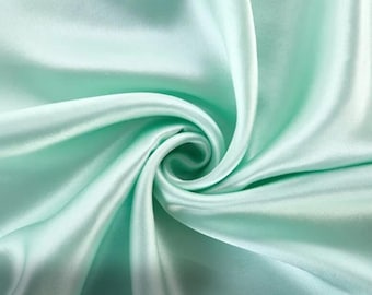 Tela de satén de seda morera teñida a mano: ligera, ideal para confección de vestidos, se vende por metro.