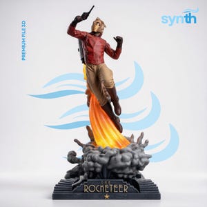 The Rocketeer 1:6 Scale Flying Statue STL 3D Print File (Digital Download)