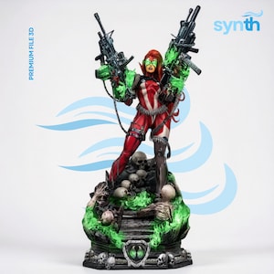 She Spawn 3D Resin Figure Model: Dark Antihero, 1/6 Scale (Digital Download)