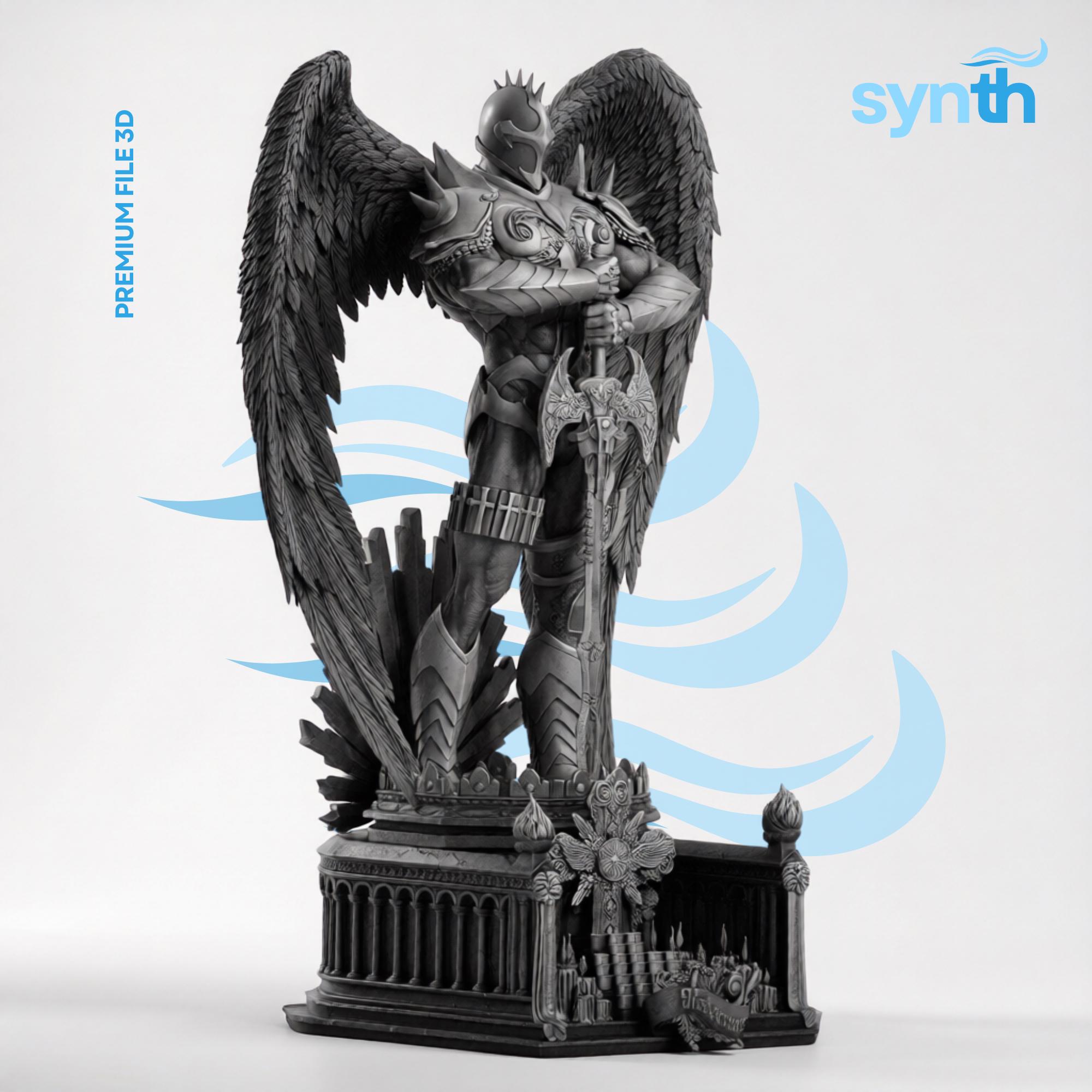 Holy Winged Redeemer Warrior 3D Model: 1/6 Scale Fantasy Angel (digital ...
