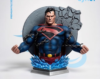 Kingdom Style Superhero Bust STL 1:4 Scale 3D Print File (Digital Download)