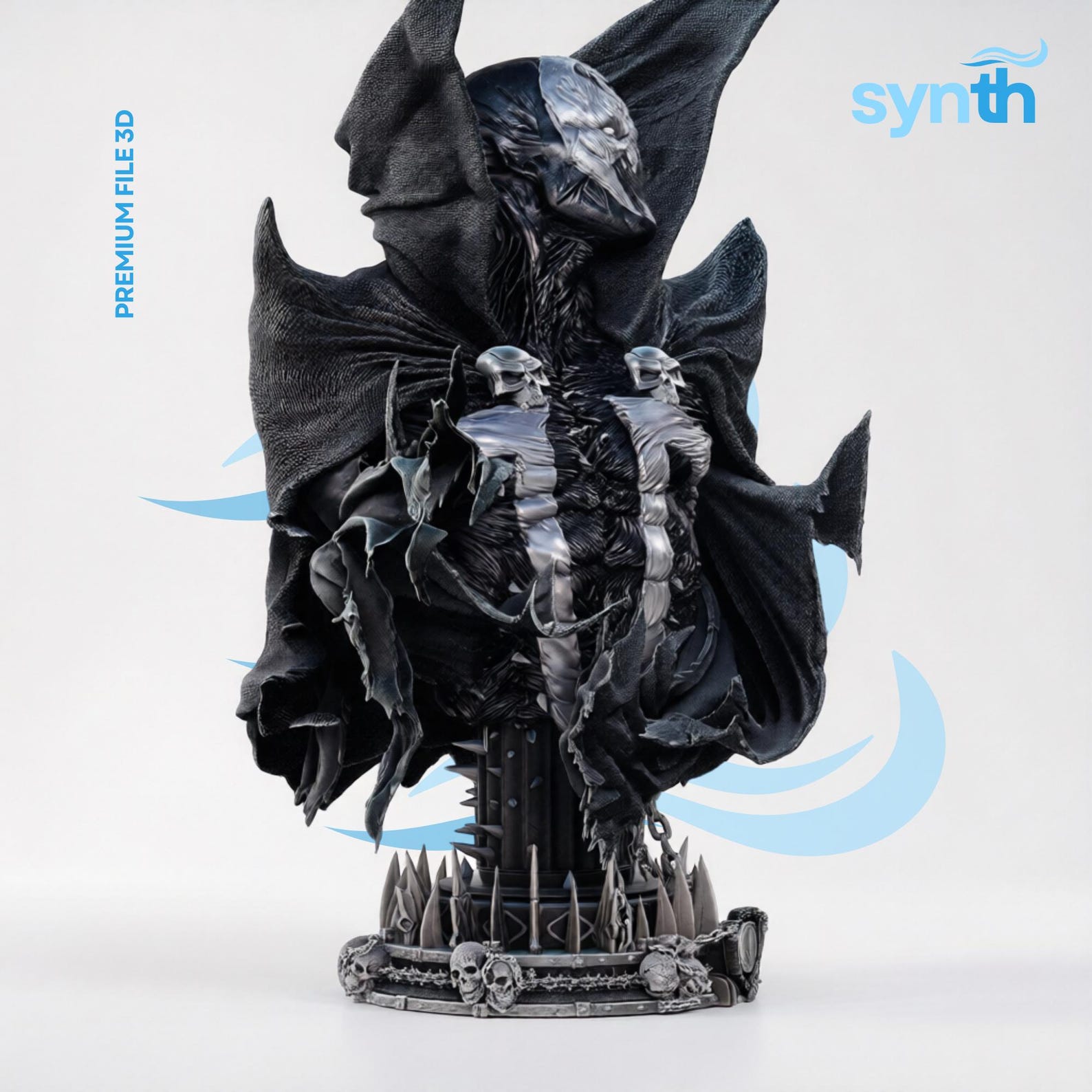 Hell Spawn Bust STL 3D Print 1/4 Scale Dark Anti-hero Resin Model ...