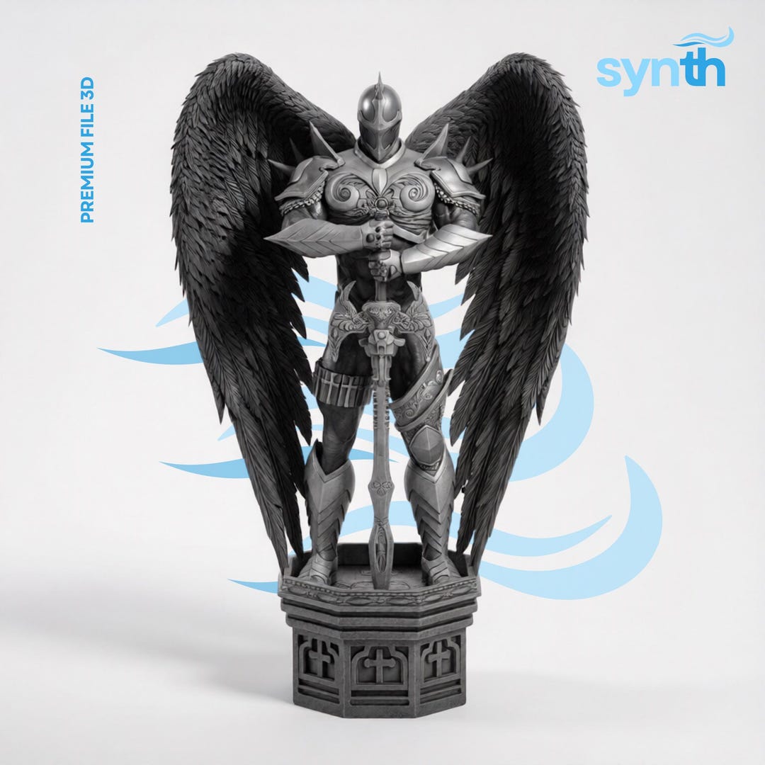 Holy Winged Redeemer Warrior 3D Model: 1/6 Scale Fantasy Angel (digital ...