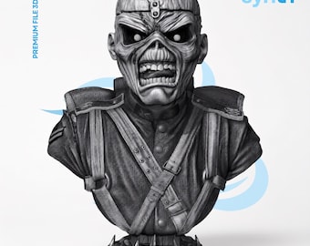 Iron Maiden Eddie Bust 3D Print Model (1/4 Scale) (Digital Download)