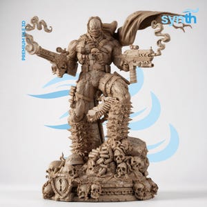 Archivo de impresión 3D de Comando Guerrero del Infierno: Estatua de Soldado Demonio de Fantasía Oscura (Descarga STL)