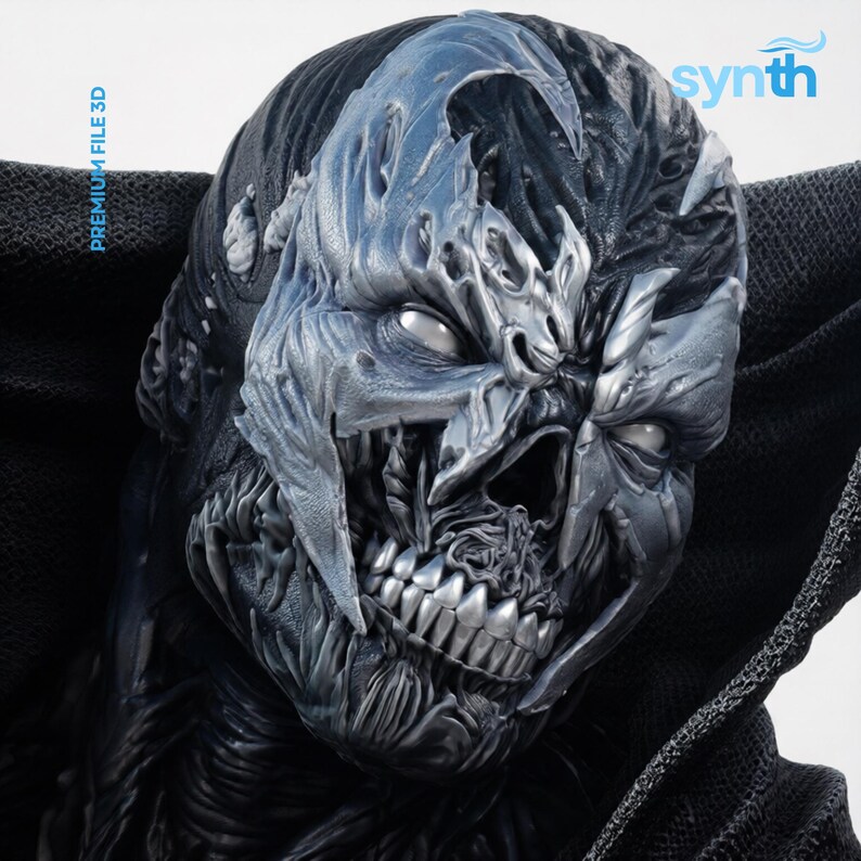 Hell Spawn Bust STL 3D Print 1/4 Scale Dark Anti-hero Resin Model ...