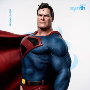 superhero flying pose stl file detailed cape statue resin print
