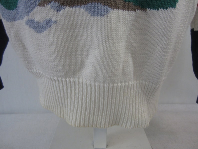 Pringle Mens Sweater vintage 1970s sailboat regatta pullover size large drop shoulder