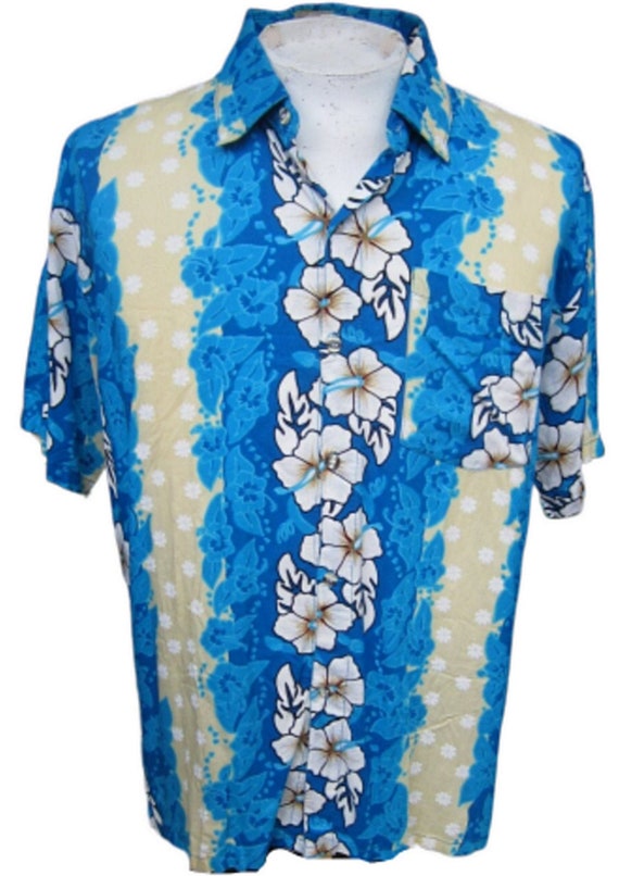 Dream Island Hawaiian Aloha shirt vintage 1990s p… - image 1