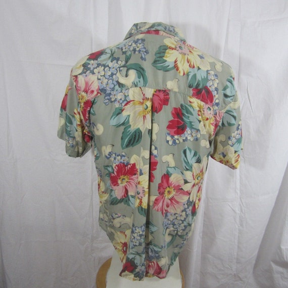 LizWear Women Top Hawaiian shirt button up vintag… - image 9