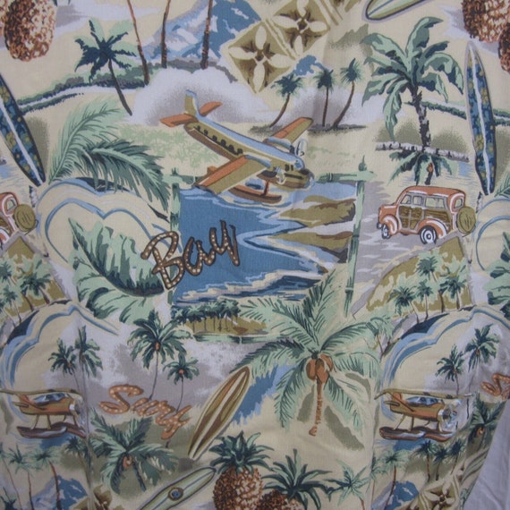 Campia Moda vintage Men Hawaiian camp shirt p2p 2… - image 6