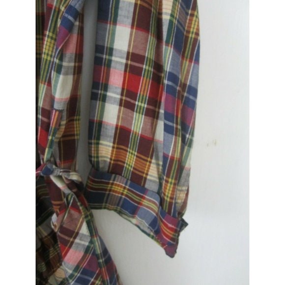 Penneys Towncraft Vintage Mens Bath Robe Plaid Sz M 1960s Cotton Lounge