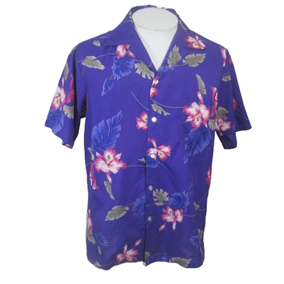 Hukilau Fashions Women Hawaiian camp Shirt M Orch… - image 1