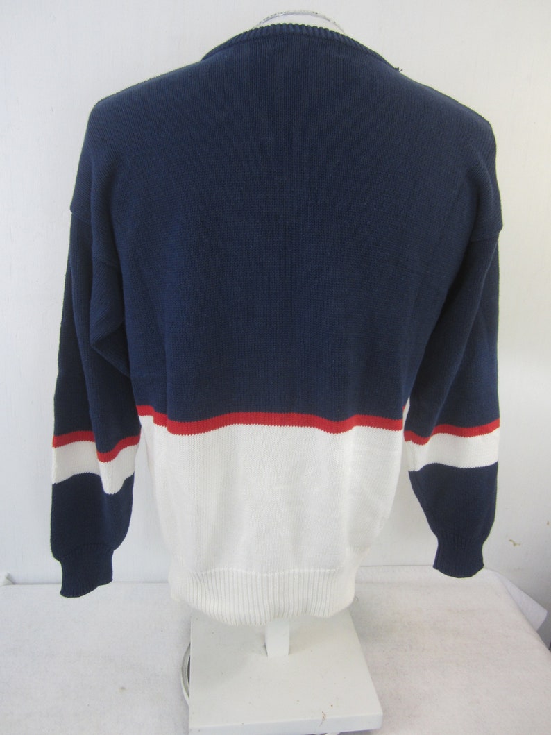 Pringle Mens Sweater vintage 1970s sailboat regatta pullover size large drop shoulder
