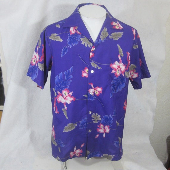 Hukilau Fashions Women Hawaiian camp Shirt M Orch… - image 5