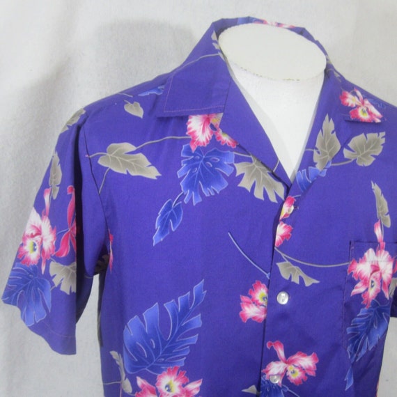 Hukilau Fashions Women Hawaiian camp Shirt M Orch… - image 6