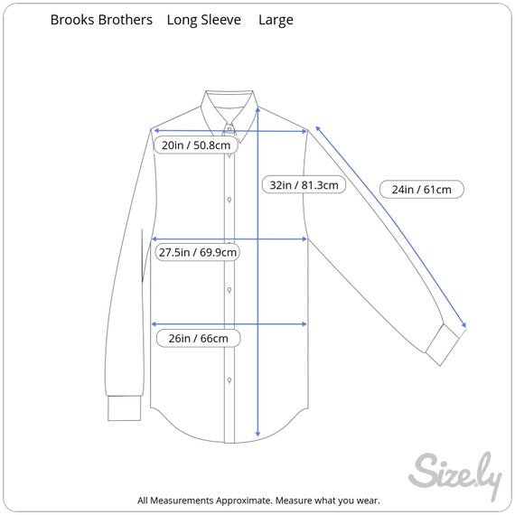 brooks brothers shirt measurements