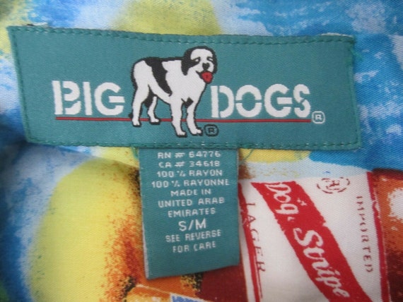 Big Dogs Men Hawaiian camp shirt S/M p2p 23 tropi… - image 10