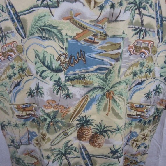 Campia Moda vintage Men Hawaiian camp shirt p2p 2… - image 7