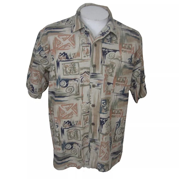 Summa Men Hawaiian camp shirt p2p 25" XL aloha tro