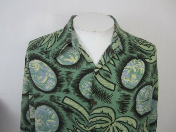 Reyn Spooner vtg Men Hawaiian camp shirt p2p 27 X… - image 4
