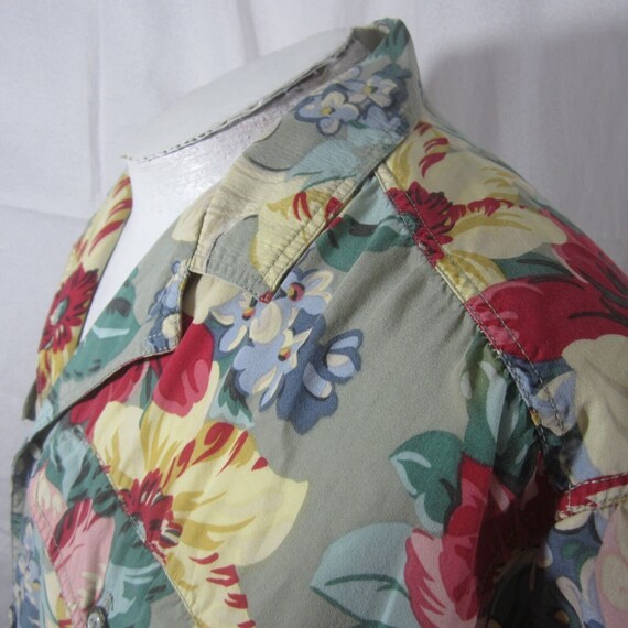 LizWear Women Top Hawaiian shirt button up vintag… - image 6