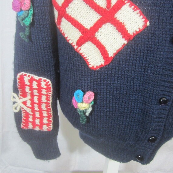 Vintage Ugly Sweater Small Women 100% Wool 1990s … - image 8
