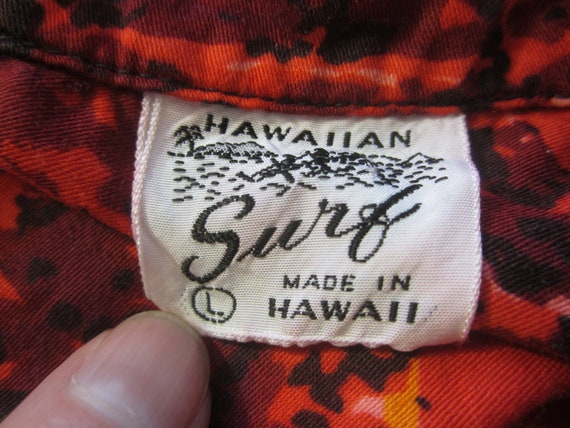 Hawaiian Surf vintage 50s 60s Men camp shirt p2p … - image 9